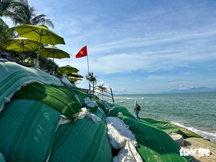 Bờ biển Hội An sạt lở, nhiều hộ kinh doanh thấp thỏm lo lắng - Ảnh 3.