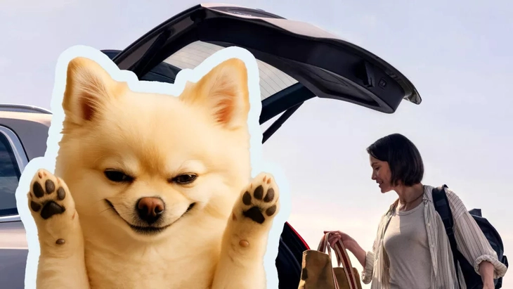 Chó đi qua kích hoạt cốp xe tự đóng khiến người phụ nữ bị thương - Ảnh 1.