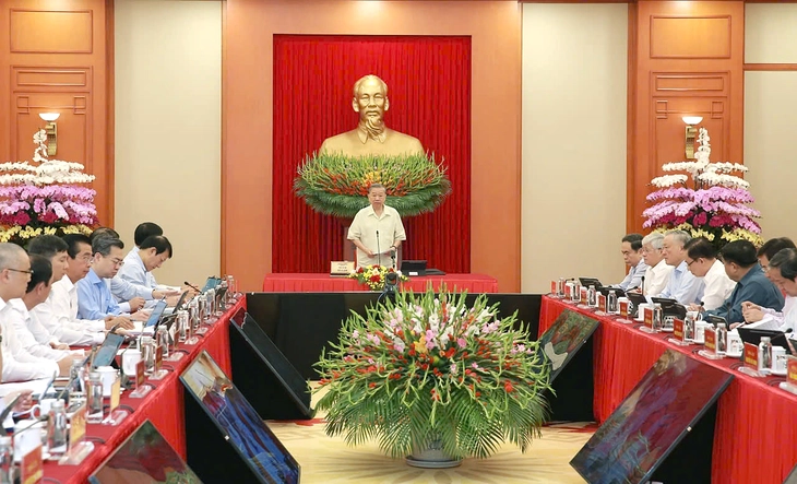 Tổng Bí thư Tô Lâm: Phải có tầm nhìn quốc tế chứ không chỉ ở góc sân nhà mình - Ảnh 1.