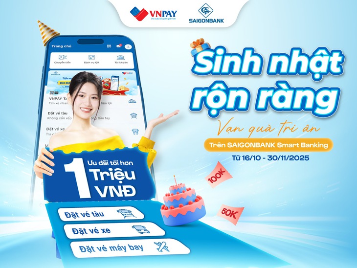 SAIGONBANK triển khai chương trình khuyến mại ‘Sinh nhật rộn ràng - Vạn quà tri ân’ - Ảnh 1.