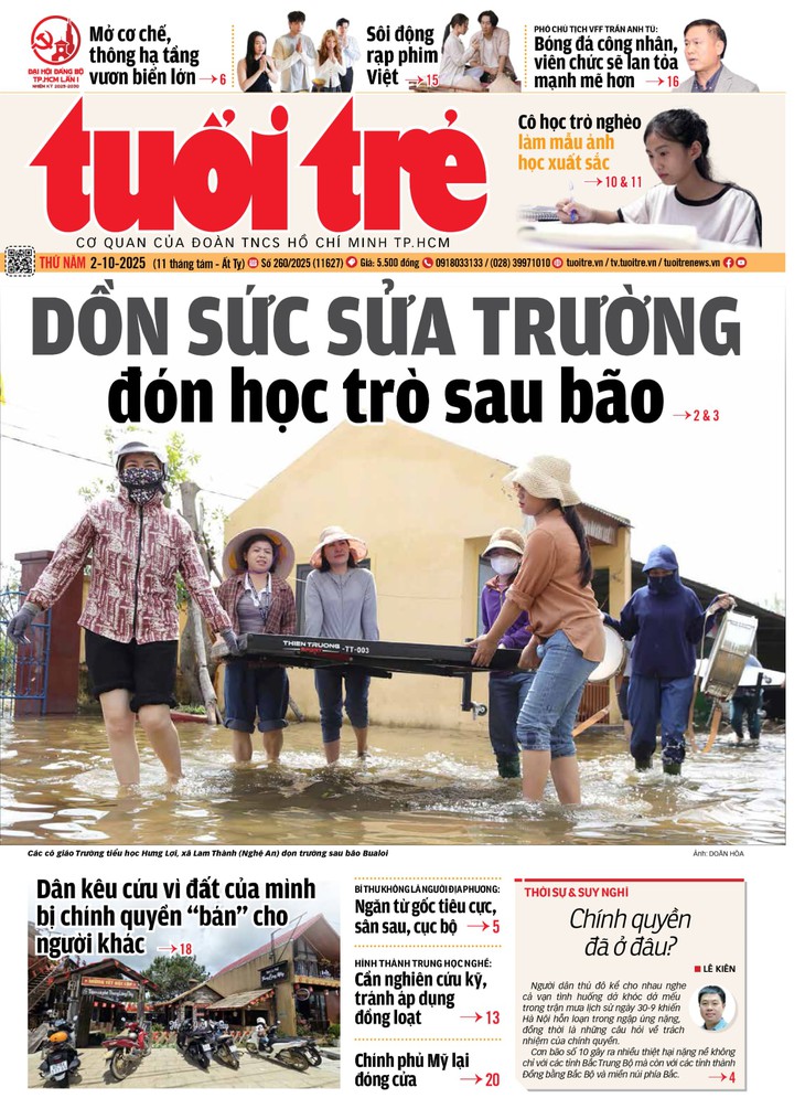 Dồn sức sửa trường đón học trò sau bão - Ảnh 4.