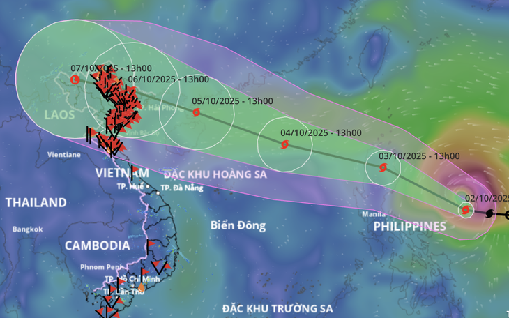Thời tiết hôm nay 3-10: Biển Đông có bão số 11, Nam Bộ mưa chiều - Ảnh 2.