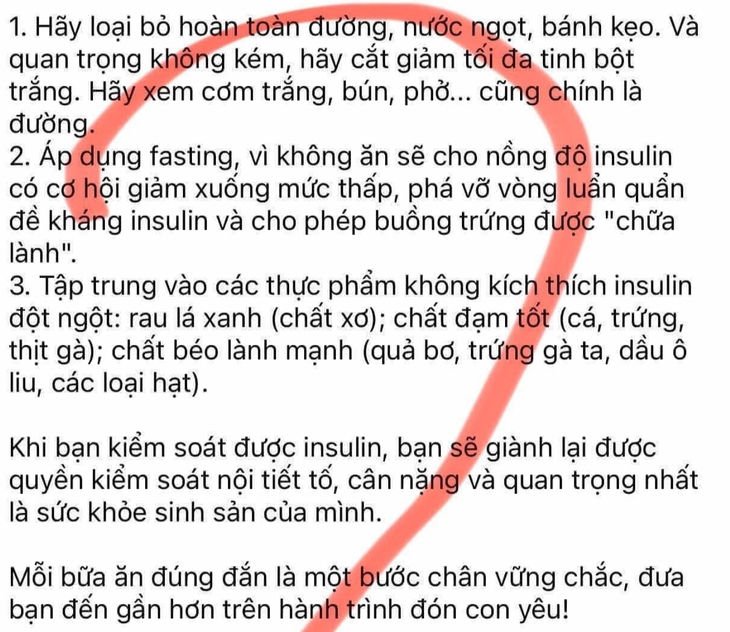 Thực hư thông tin ‘mỗi lần insulin tăng làm hại buồng trứng’ gây hoang mang - Ảnh 2.