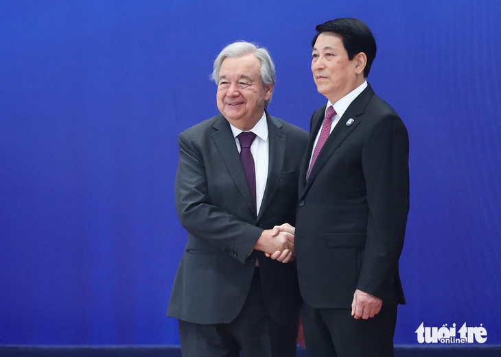 Chủ tịch nước Lương Cường đón lãnh đạo các nước, tổ chức tham dự lễ mở ký Công ước Hà Nội - Ảnh 1. Chủ tịch nước Lương Cường đón lãnh đạo các nước, tổ chức tham dự lễ mở ký Công ước Hà Nội - Ảnh 1.