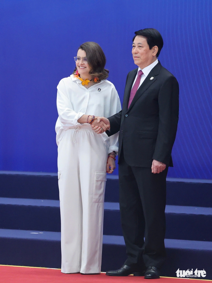 Chủ tịch nước Lương Cường đón lãnh đạo các nước, tổ chức tham dự lễ mở ký Công ước Hà Nội - Ảnh 6.