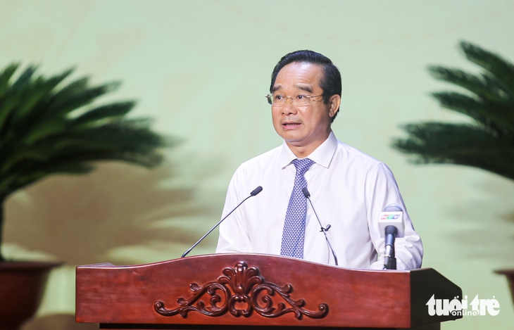 Chủ tịch TP.HCM Nguyễn Văn Được: Thi đua xây dựng thành phố tiên phong, vì hạnh phúc nhân dân - Ảnh 1.