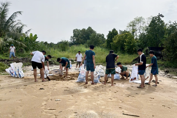 Xã Bình Mỹ huy động hơn 1.300 lượt người ứng phó, khắc phục hậu quả triều cường và mưa lớn- Ảnh 3. Xã Bình Mỹ huy động hơn 1.300 lượt người ứng phó, khắc phục hậu quả triều cường và mưa lớn - Ảnh 3.
