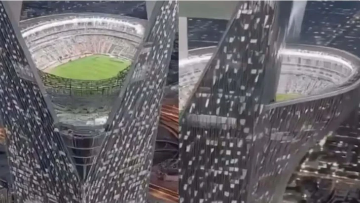 Saudi Arabia xây sân vận động trên không lơ lửng ở độ cao 350m - Ảnh 1.