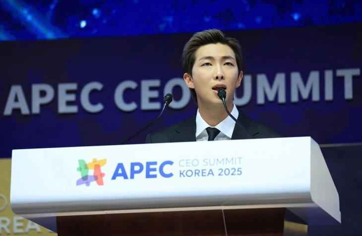 RM BTS phát biểu tại APEC CEO Summit: Xin hãy hậu thuẫn vững chắc cho các nhà sáng tạo - Ảnh 1.