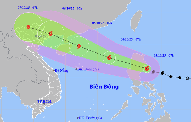 Bão Matmo đi nhanh, gió có thể mạnh tới cấp 12, giật cấp 15 - Ảnh 1.