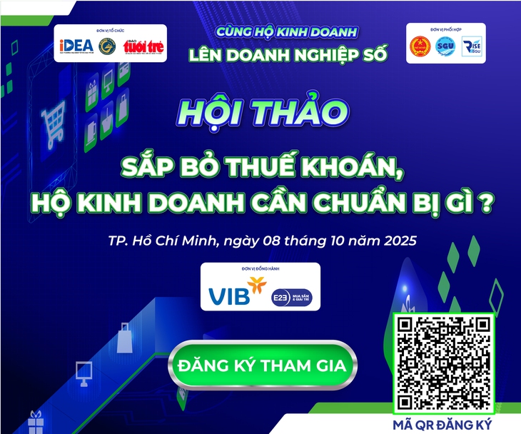 Báo Tuổi Trẻ tổ chức hội thảo "Sắp bỏ thuế khoán, hộ kinh doanh cần chuẩn bị gì?' - Ảnh 1.
