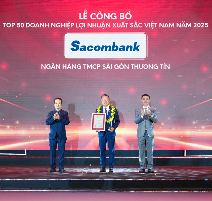 Sacombank thuộc top 50 doanh nghiệp lợi nhuận xuất sắc Việt Nam 2025 - Ảnh 1.