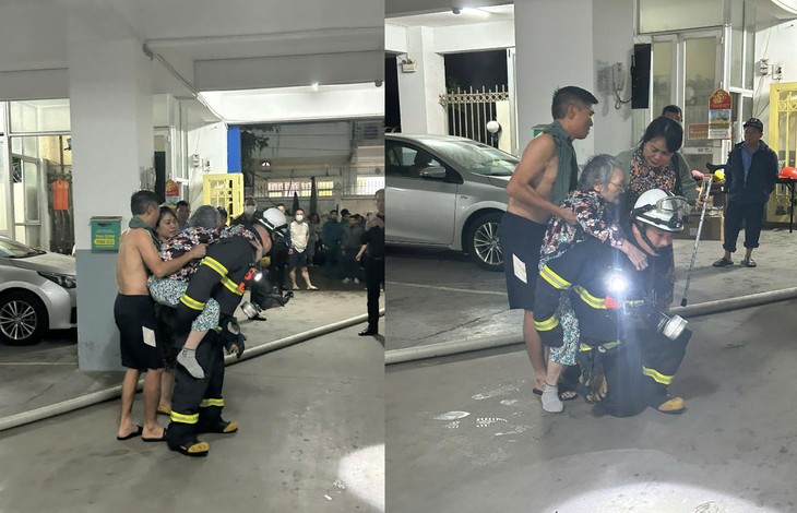 Cháy căn hộ chung cư ở Hà Nội, 2 người được cứu - Ảnh 1.