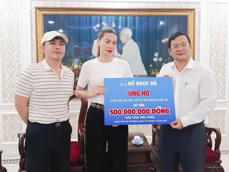 Nhật Kim Anh góp 1 tỉ đồng, Hồ Ngọc Hà 500 triệu đồng ủng hộ bà con sau bão Bualoi - Ảnh 2.