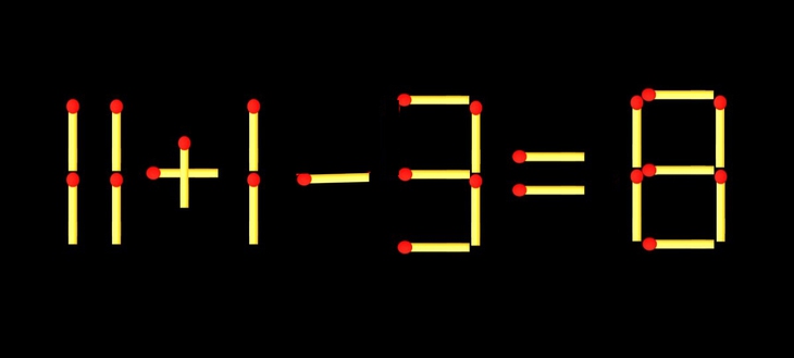 Thử tài IQ: Di chuyển một que diêm để 11+19=8 thành phép tính đúng - Ảnh 2.