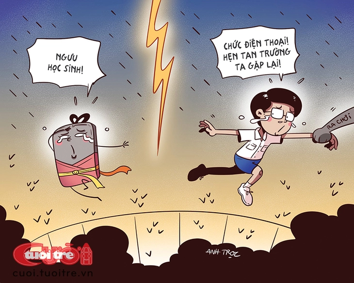 Học sinh - điện thoại, hẹn tan trường gặp lại! - Ảnh 1.