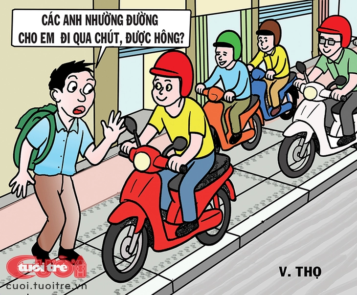 Người đi bộ cầu xin được đi bộ trên... vỉa hè - Ảnh 1.