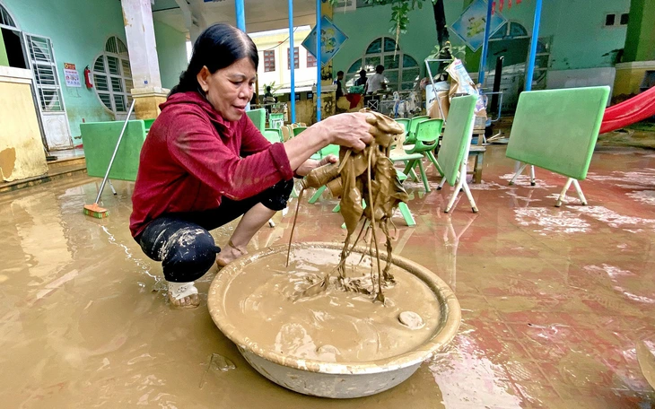 Làm quần quật nửa năm được mấy bao lúa, lụt vào ngâm mọc mầm khiến dân vùng lũ Đà Nẵng thả tay - Ảnh 4.