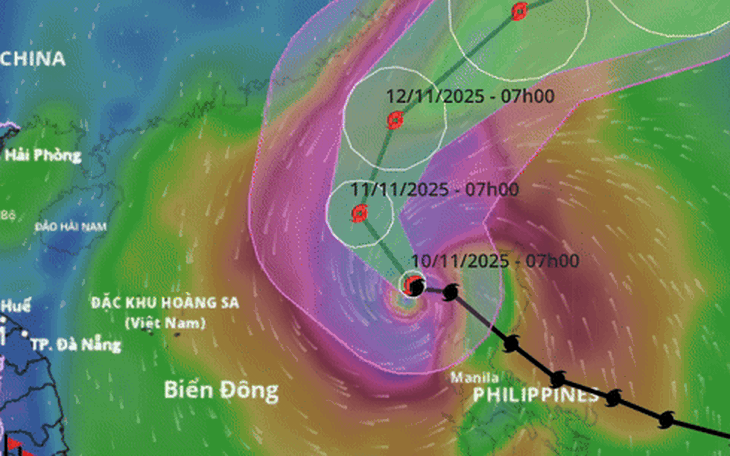 Thời tiết hôm nay 11-11: Đất liền nắng ráo, Biển Đông bão dữ - Ảnh 2.