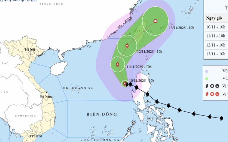 Bão Phượng Hoàng gây gió mạnh, sóng cao 5-10m ở bắc Biển Đông - Ảnh 1.