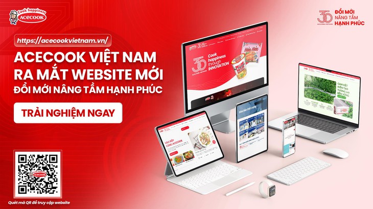 Acecook Việt Nam ra mắt website mới nhân dịp kỷ niệm 30 năm - Ảnh 1.