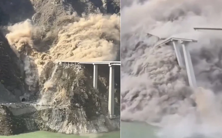 Vụ sập cầu ở Trung Quốc: Mạng xã hội tràn ngập hình ảnh sai sự thật - Ảnh 1.