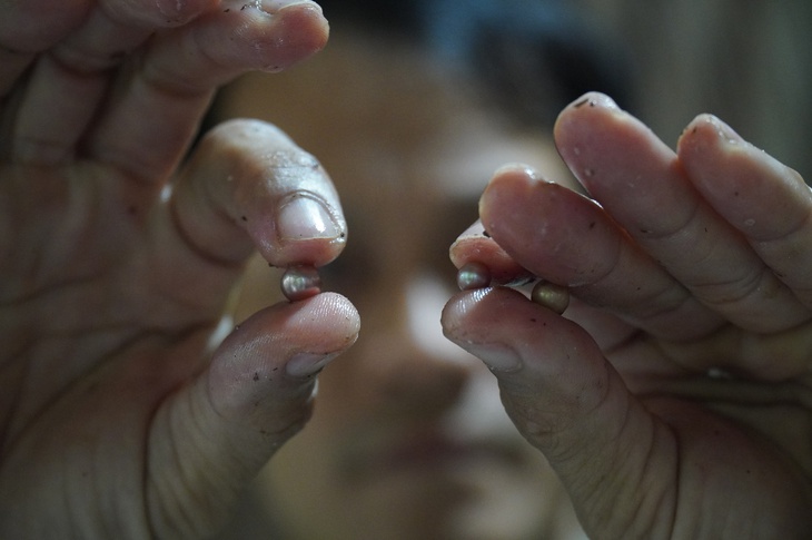 Độc đáo mô hình nuôi trai nước ngọt lấy ngọc kết hợp du lịch trên cù lao Thới Sơn - Ảnh 3.