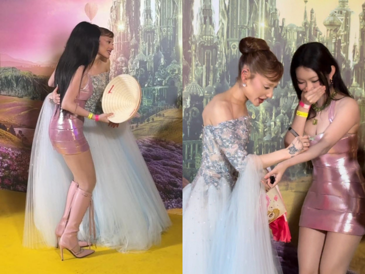 Orange tặng nón lá, dạy Ariana Grande đu trend 'Em chào sếp' - Ảnh 2.