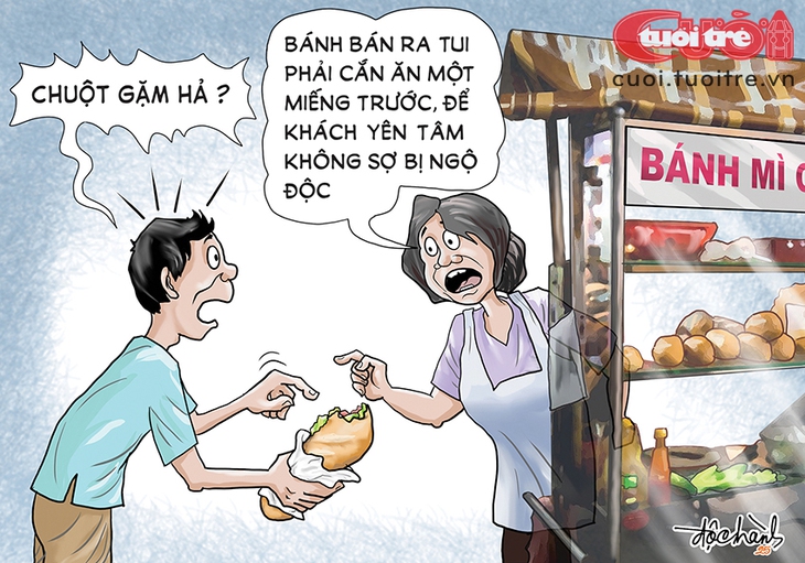 Bà bán bánh mì bảo vệ thực khách khỏi ngộ độc - Ảnh 1.