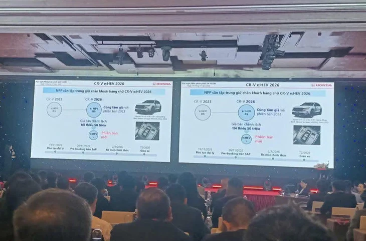 Lộ thông tin Honda CR-V e:HEV 2026 sắp bán tại Việt Nam: Cụm cần số phím bấm, thêm bản giá rẻ cho người thích xe hybrid, bán ra ngay tháng 2- Ảnh 2. Honda CR-V - Ảnh 1.