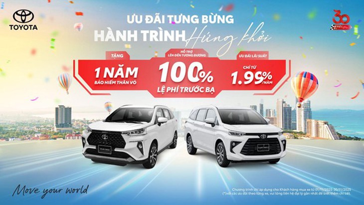 Veloz Cross khuyến mại đến 100% thuế trước bạ và 1 năm bảo hiểm - Ảnh 1.