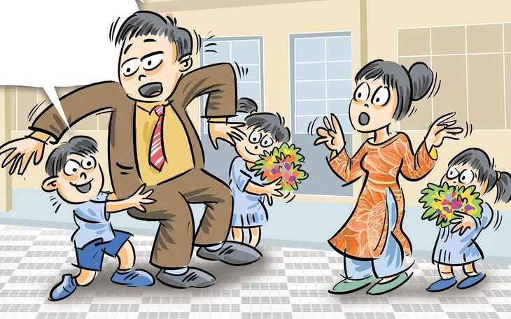 Trường vùng lụt ở Huế đón 20-11 online - Ảnh 1.