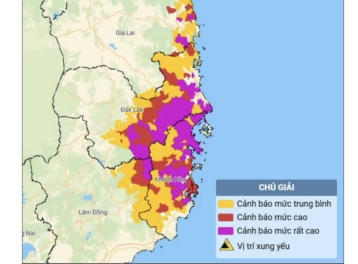 Mưa tiếp tục trút xuống, rủi ro thiên tai tại Khánh Hòa, Đắk Lắk vẫn ở cấp 2 - Ảnh 1.