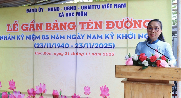 6 tuyến đường ở xã Hóc Môn gắn bảng tên Mẹ Việt Nam anh hùng - Ảnh 1.