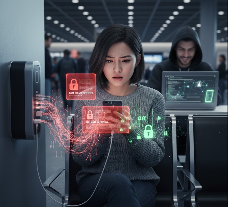 Sạc điện thoại nơi công cộng, coi chừng mất dữ liệu trong nháy mắt - Ảnh 1.