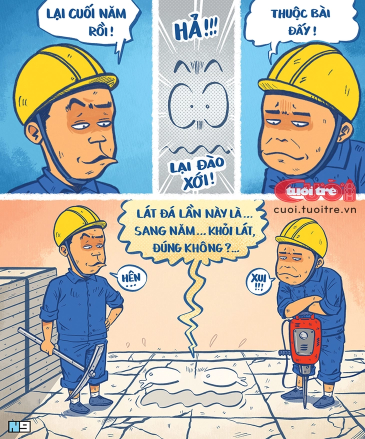 Cuối năm, anh em chúng tôi lại đi đào vỉa hè - Ảnh 1.