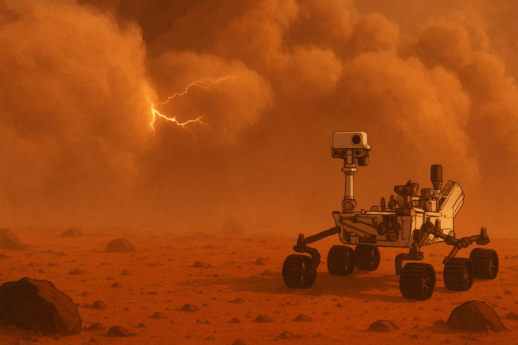 Tàu thăm dò NASA bất ngờ phát hiện tia sét trên sao Hỏa - Ảnh 1.