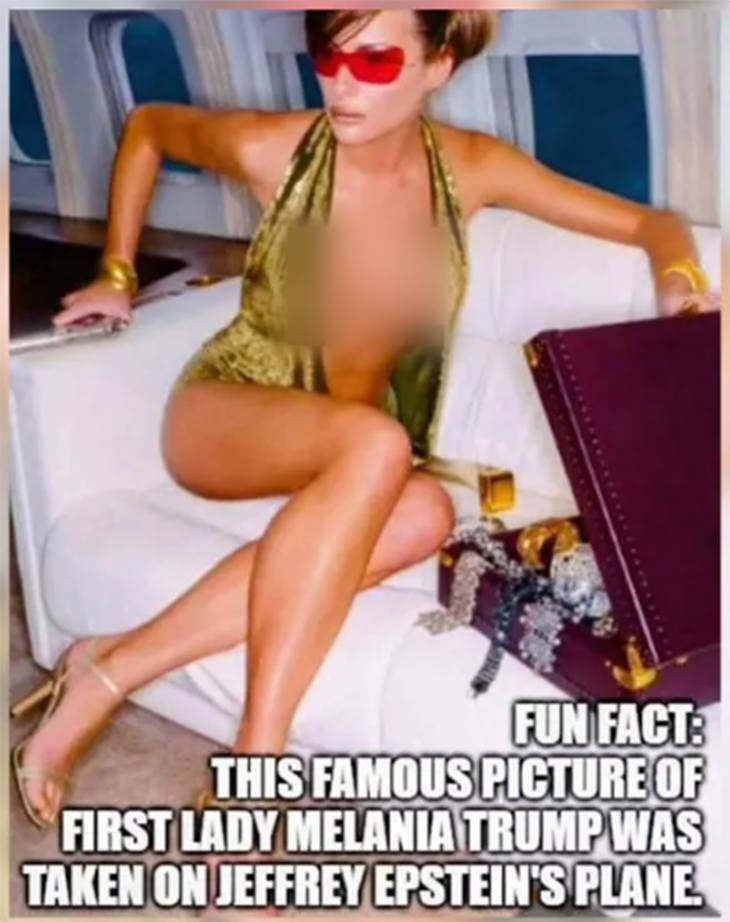 Tấm ảnh Đệ nhất phu nhân Mỹ trên máy bay của Jeffrey Epstein là thật hay giả? - Ảnh 1.