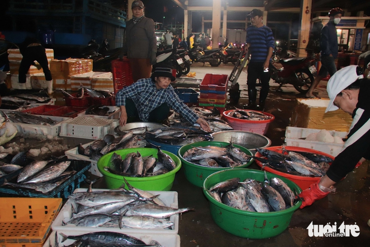 Cảng cá Thọ Quang nhộn nhịp tàu thuyền, ngư dân phấn khởi vì hải sản được giá - Ảnh 6.