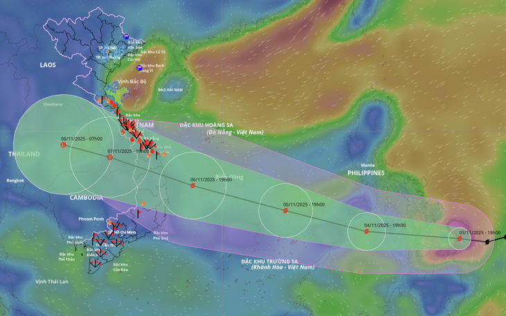 Bão Kalmaegi có thể đổ bộ Đà Nẵng - Khánh Hòa với gió giật cấp 14-15 và mưa lớn diện rộng - Ảnh 3.