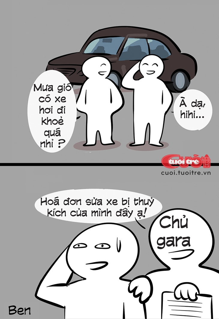 Mưa gió đi xe hơi khỏe quá nhỉ - Ảnh 1.