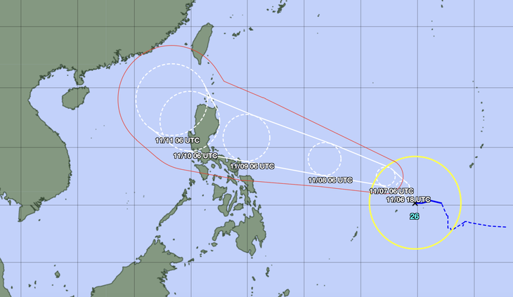 Bão số 13 chưa tan, Thái Bình Dương đã có bão Fung Wong hướng vào Biển Đông - Ảnh 1.