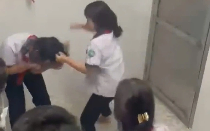 Vụ 2 nữ sinh đánh nhau trong nhà vệ sinh ở TP.HCM: học  sinh đứng xem cũng bị kỷ luật - Ảnh 2.