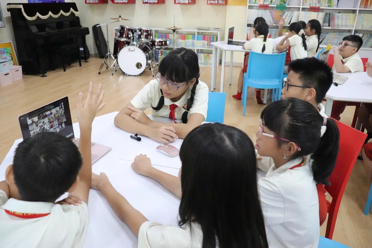 Trường tiểu học ở TP.HCM giao lưu quốc tế với các trường Singapore, Hàn Quốc- Ảnh 6. Trường tiểu học ở TP.HCM giao lưu quốc tế với các trường Singapore, Hàn Quốc - Ảnh 6.