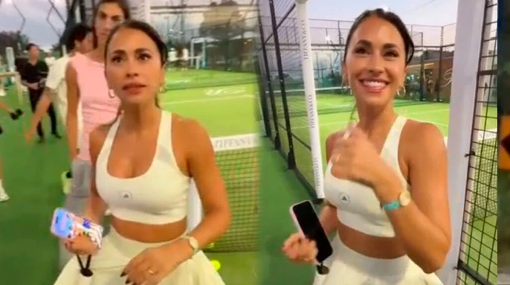 Vợ Messi ngẩn ngơ đến ngỡ ngàng khi bị hỏi 'Làm nghề gì thế?' - Ảnh 1.