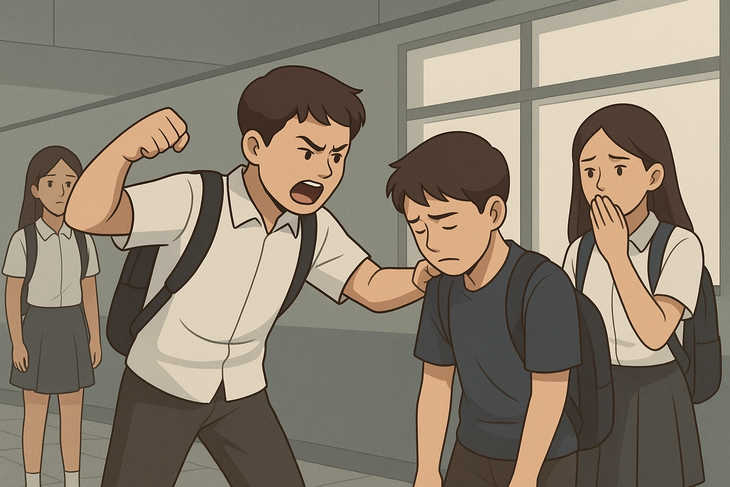 bạo lực học đường - Ảnh 1.