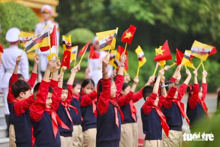 Chủ tịch nước Lương Cường chủ trì lễ đón Quốc vương Brunei- Ảnh 3.