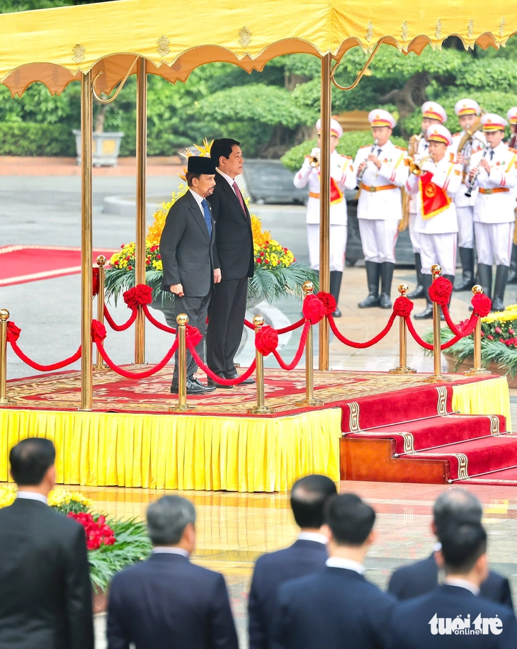 Chủ tịch nước Lương Cường chủ trì lễ đón Quốc vương Brunei- Ảnh 5.