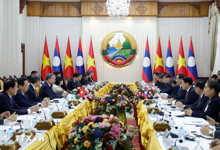 Lào khuyến khích các tập đoàn lớn của Việt Nam mở rộng đầu tư - Ảnh 2. Tổng Bí thư Tô Lâm - Ảnh 2.