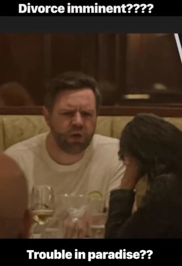 Lộ hình ảnh vợ chồng Phó tổng thống Mỹ 'lời qua tiếng lại' ngay tại nhà hàng? - Ảnh 1.